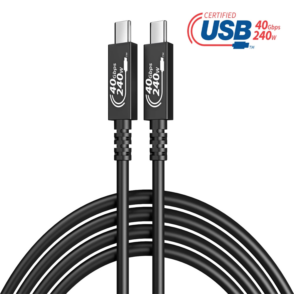 USB 4.0 Cable Pd 240W Fast Charging Thunderbolt 3 Cable Active Type 40gbps 8K 60Hz