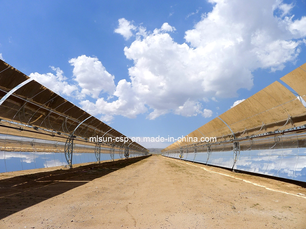 25 Years Lifespan Parabolic Trough Solar Thermal Heat Collector Use Molten Salt Produce Electric Power