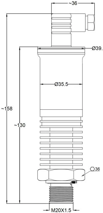 IP65 Hirschmann Electrical Connection IP66 M12 x 1 Connector IP67 Cable Outlet Protection Grade