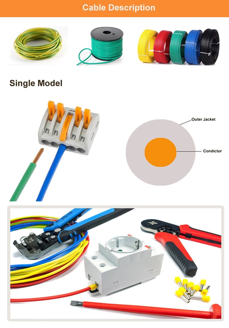 Copper Wire BV BVV Hot 1.5mm 2.5mm 4mm 6mm 10mm Single Core Copper PVC House Wiring Electrical Cable and