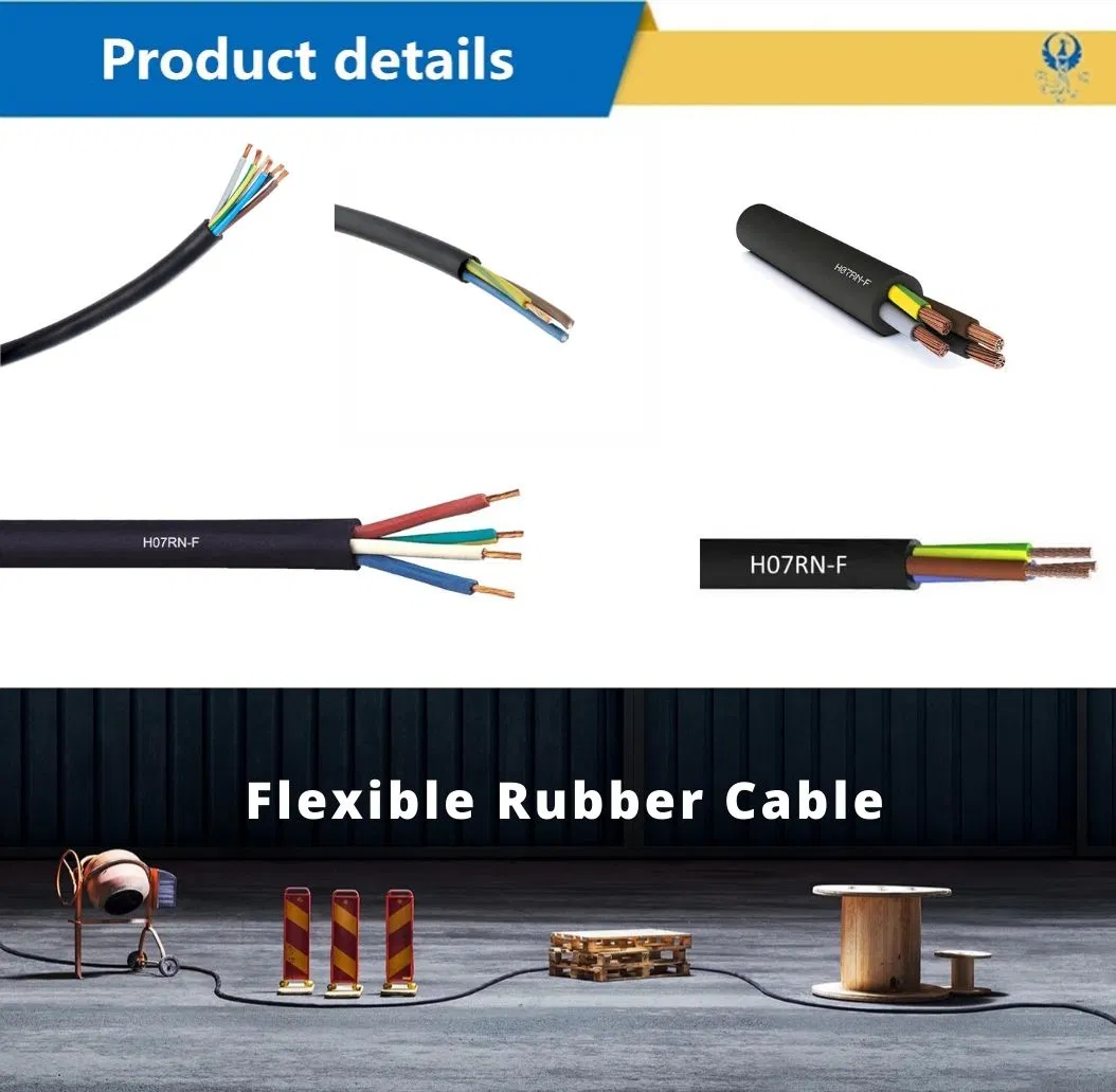 Nyy H07rn-F 3 Core*0.75 Square Silica Gel High Temperature Cable Ygc High Temperature Resistant Silicone Super Soft Wires Control Wire Electric Cable