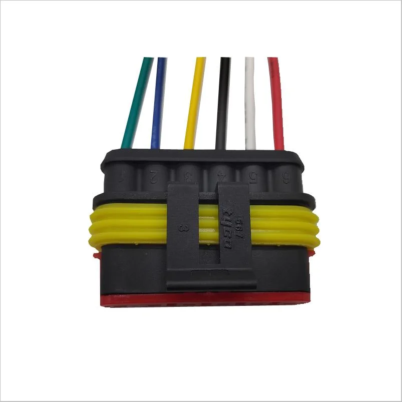 Te 282089-1 6pin Waterproof Car Connector Auto Electrical DC Power Jack Plug Terminal Connector Cable