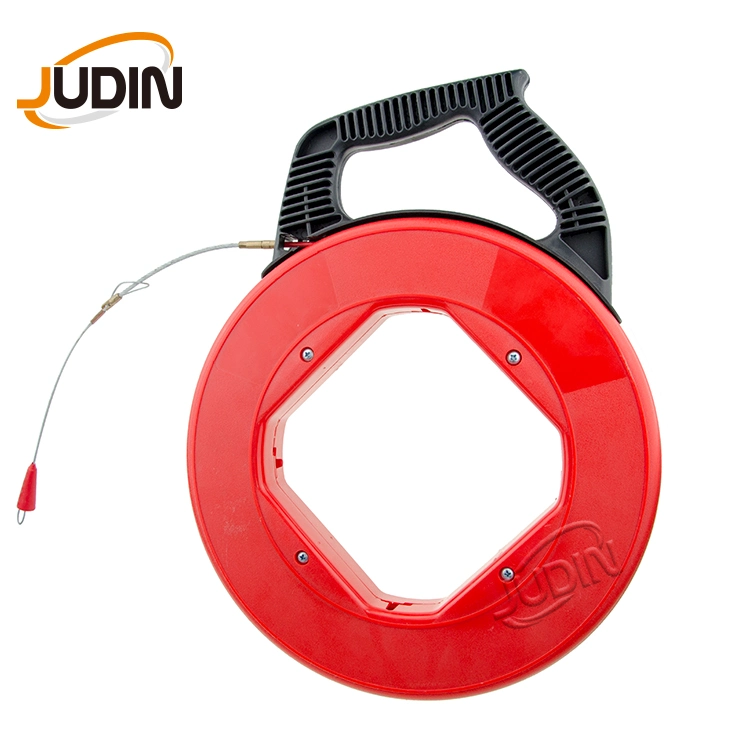 Fish Tape Fiberglass Wire Puller Electrical Metal Fish Tape Reel Great for Wire Cable Line Orange Cable Puller