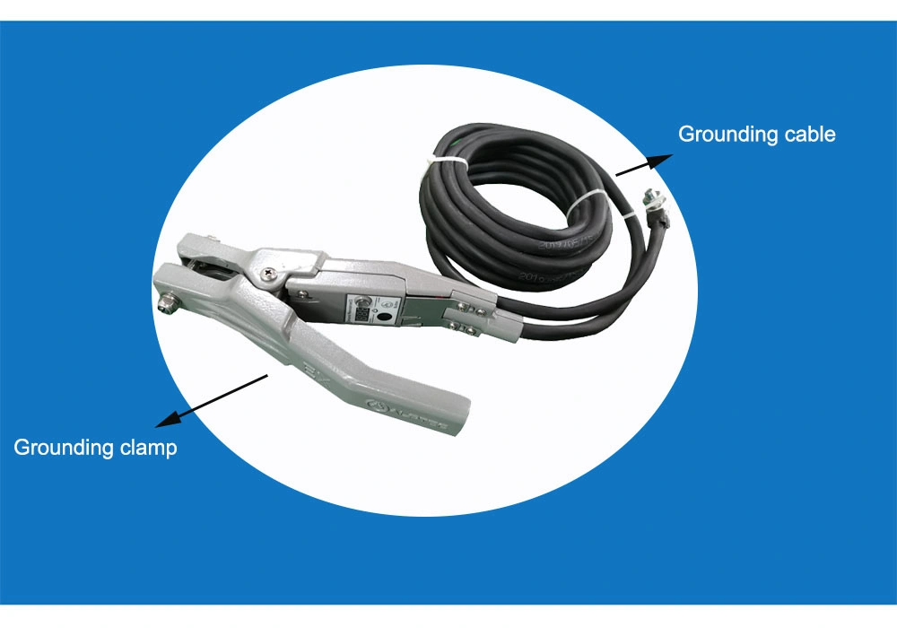 Retractable/Spiral/Coiled Cable with Ground/Earth/Electrical Clip