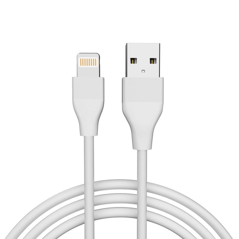2021 Best Seller Stremline Cell Phone Accessories 1m 1.2m 2m Original PVC TPE Charging Cable Lighting Fast Charging Cords for iPhone Line USB Data Cable
