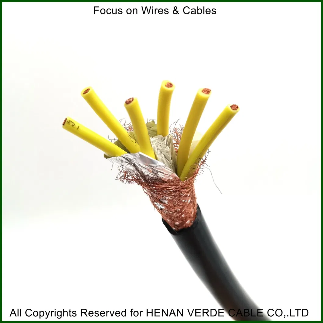 4 Core Pair Twisted Tinned Copper Wire Braid Shield PVC Electric Control Shielded Cable