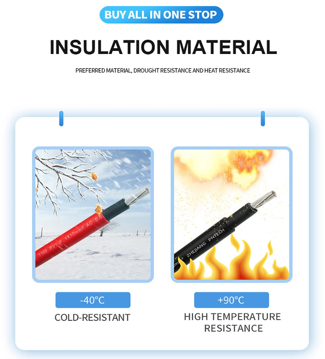 Strong Insulation 1000V DC Copper Single Core PV1-F 1X1.5mm2 1.5 Sq mm Electrical Wire PV Solar Cable