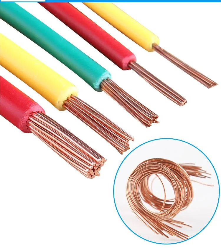 Home House Wiring Building BV Bvr 1.5mm 2.5mm 4mm 6mm Single Core PVC Insulation Copper Conductor Electrical Wire Cable