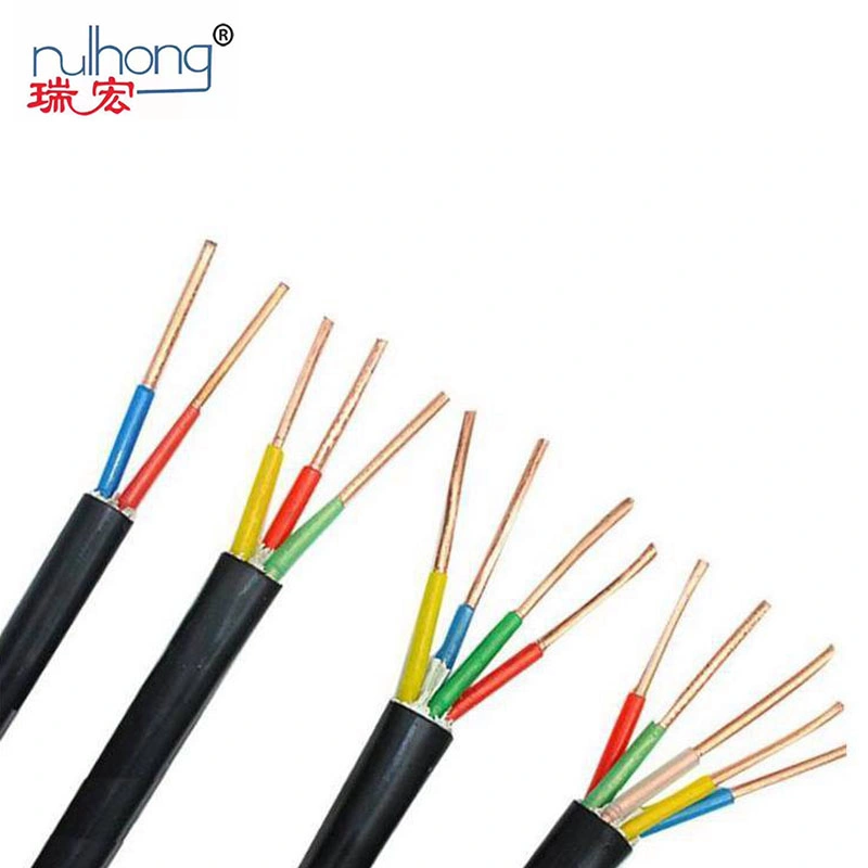 Black PVC Insulated PVC Sheathed 26AWG 0.12 mm 2 2/3/4/5/6/7/8/10/12/14/16/20 Control Signal Cable Copper Wire