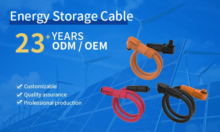 Fpic OEM Custom IP67 Straight Battery Storage Connector Energy Storage Cable Assembly Wire Harness