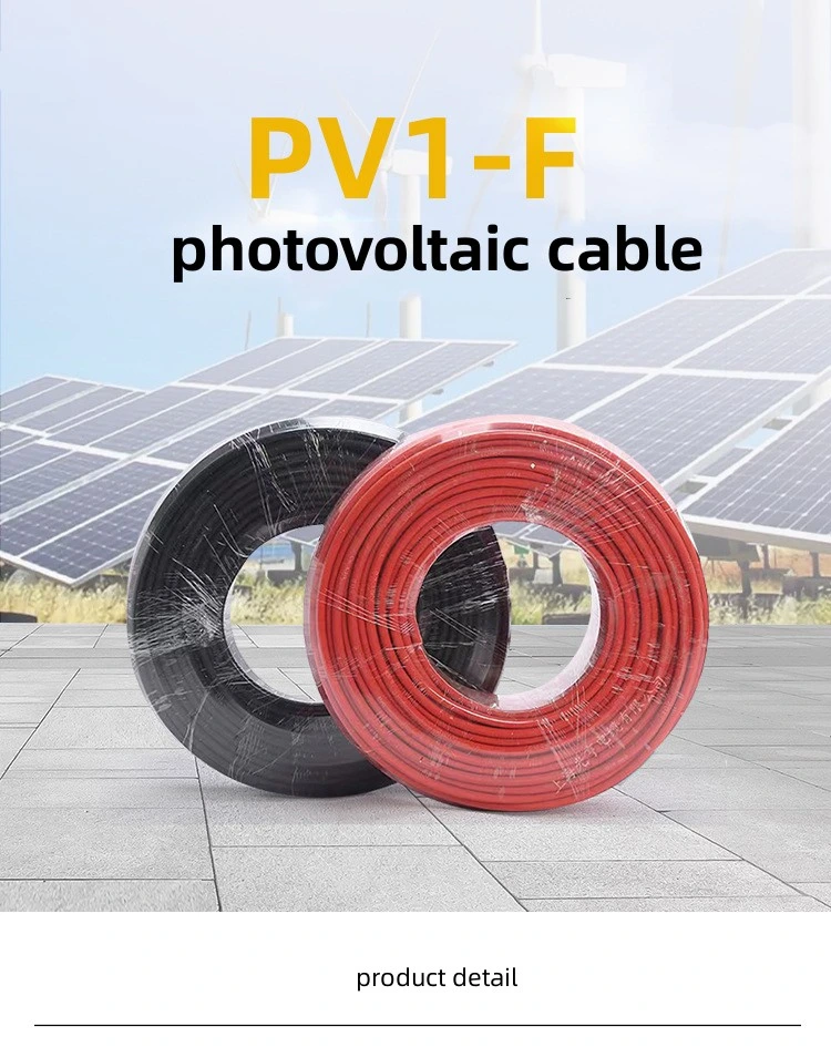 100m Solar PV 6mm 10mm Wire TUV Photovoltaic Solar PV Cable