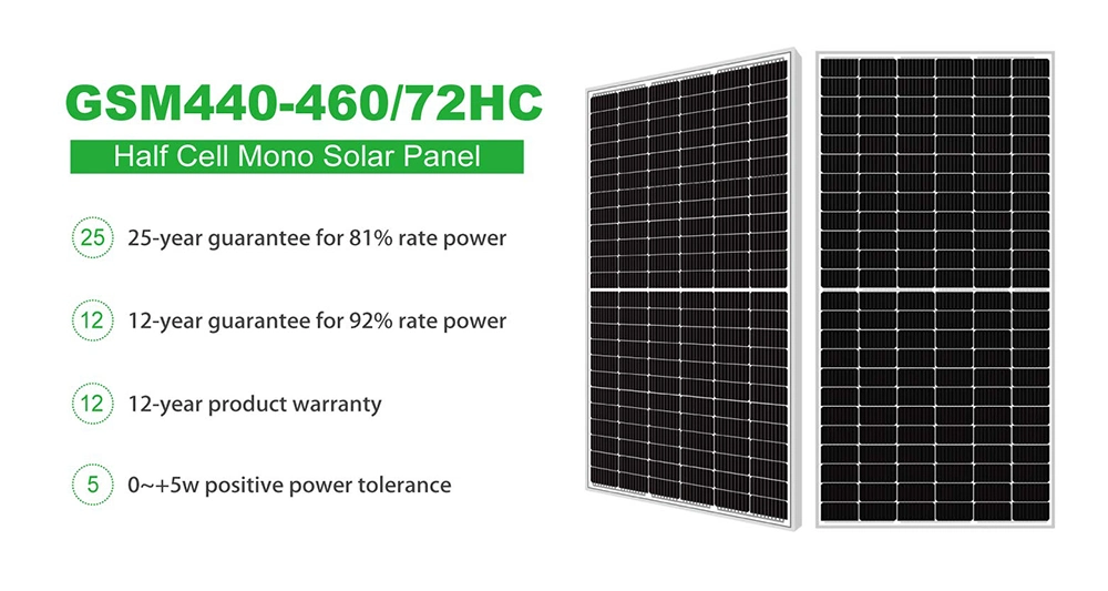 High Efficiency Shingle Solar Panel 450W 460W 465W 470W 475W Electricity Generation for Solar System Prices