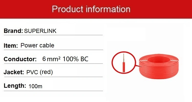 Hangzhou Factory Power Cable electrical Wire 6mm2 Pure Copper Single Mode