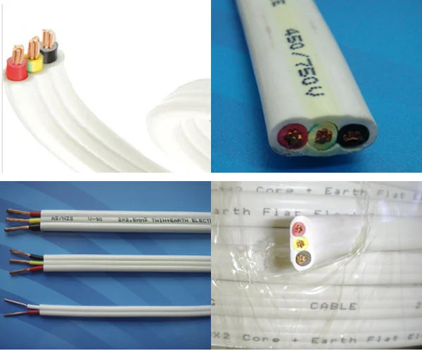 SAA Approval 3 Core Cable 1.5mm 2.5mm 6mm V-90 PVC Insulated Twin &amp; Earth TPS Flat Cable Electrical Wire