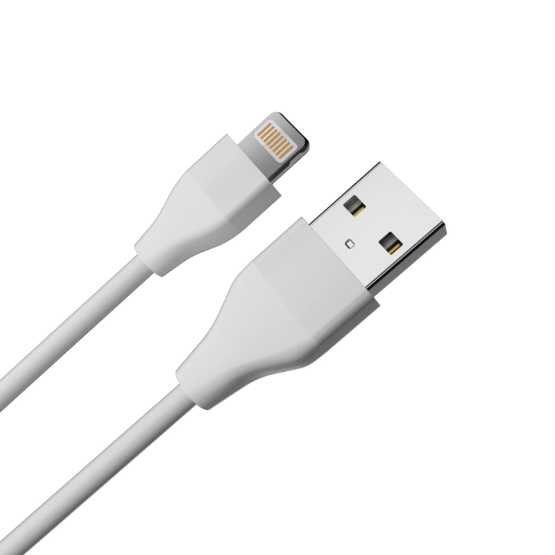 2021 Best Seller Stremline Cell Phone Accessories 1m 1.2m 2m Original PVC TPE Charging Cable Lighting Fast Charging Cords for iPhone Line USB Data Cable
