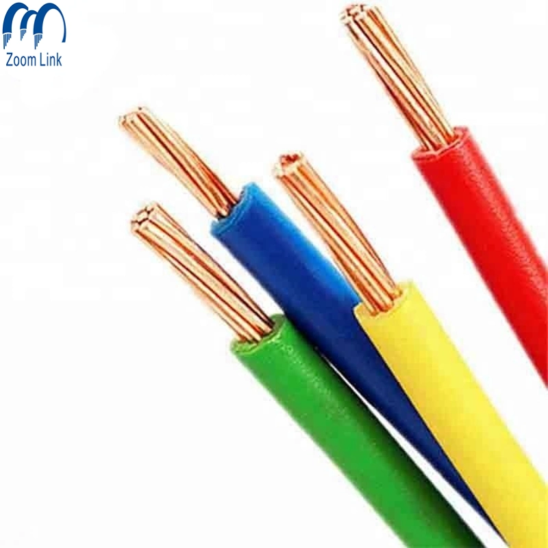 PVC Cover Copper Wire Thw/Tw AWG 14 12 10 8 6 Solid/Stranded Electrical Cable