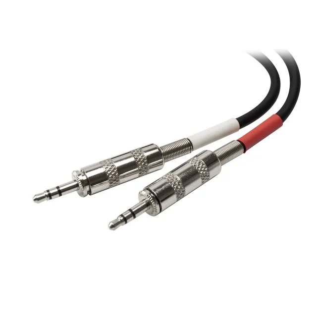 Customized Factory Price Aluminum Assembled Dual 3.5mm Trs Stereo Male to Ethernet RJ45 Female Audio Extdnder Cable for Axia Equipmnet