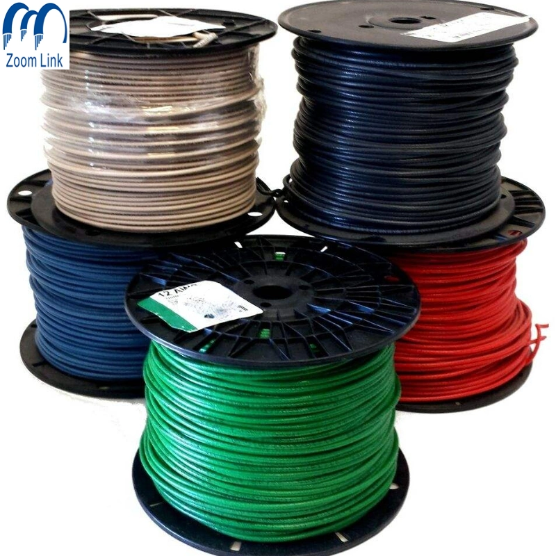 PVC Cover Copper Wire Thw/Tw AWG 14 12 10 8 6 Solid/Stranded Electrical Cable