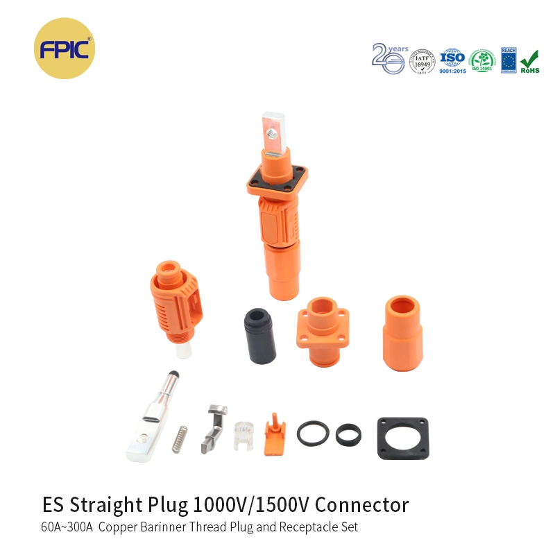 UL TUV Fpic Waterproof 120A 150A 200A Hv Energy Storage Connector Plug Parts