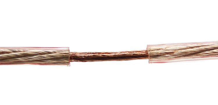 Best Customized 2X1.5mm 2X2.5mm 2X4mm Outdoor Pure Copper Transparent Speaker Loudspeaker Cable Wire