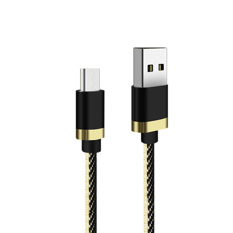 Best Seller 2.4A Fabric Braided Fine Copper Fast USB Charger Cable Micro Line Cable for