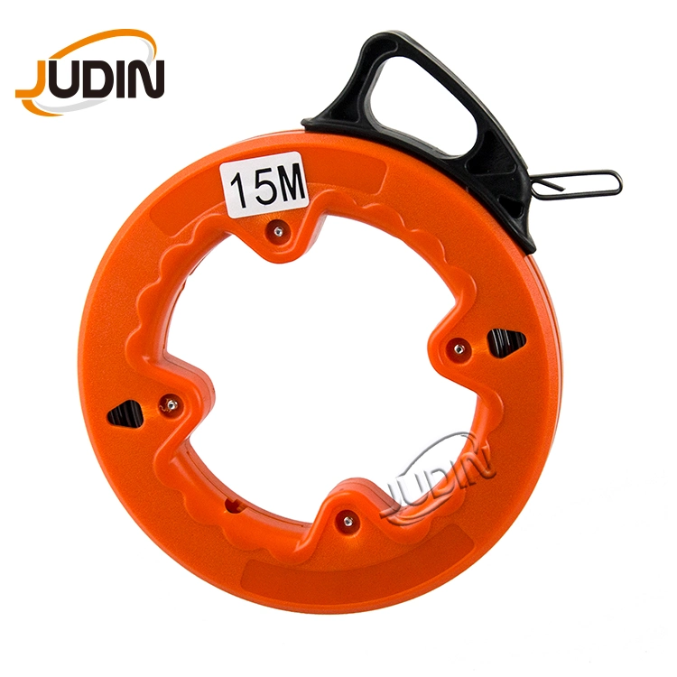 Fish Tape Fiberglass Wire Puller Electrical Metal Fish Tape Reel Great for Wire Cable Line Orange Cable Puller
