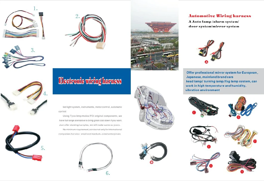 Factory Manufacturing Custom Automotive Wiring Harness Auto Electrical Car Wire Harness Cable Assembly