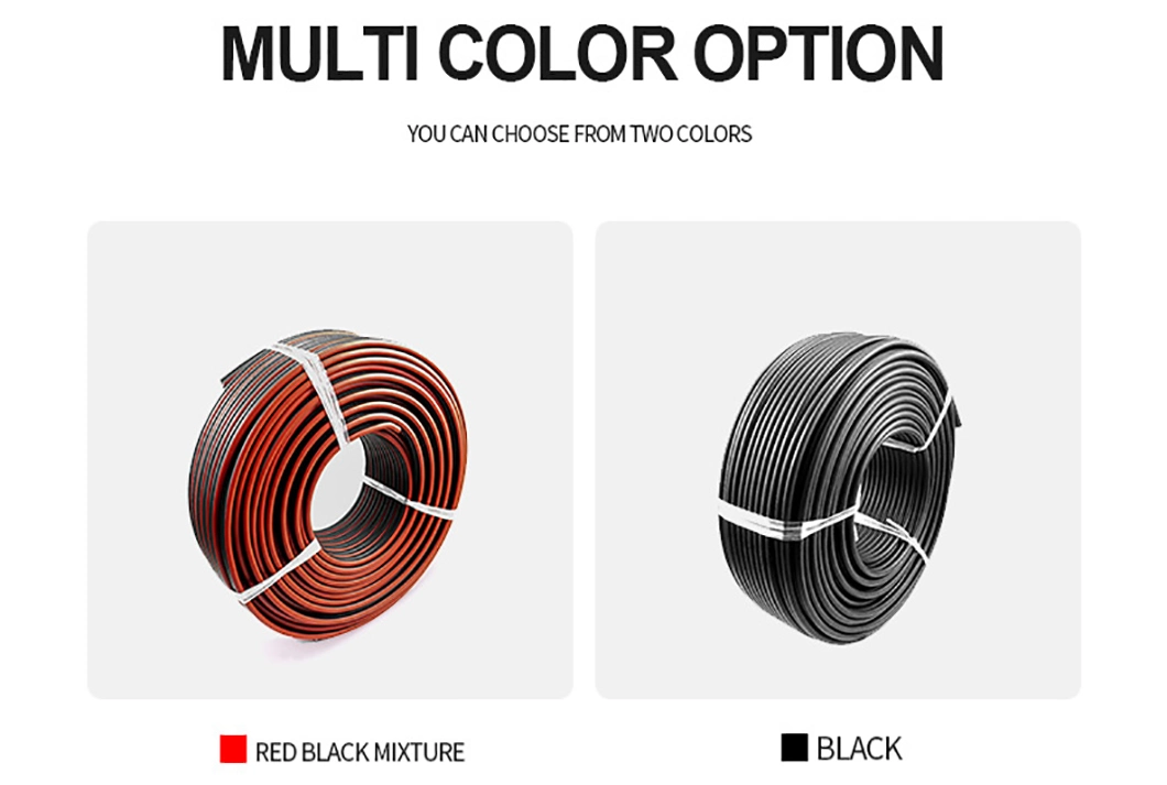 Double Protect DC Copper Twin Core PV1-F 2X2.5mm2 2.5 mm Electrical Wire PV Solar Cable