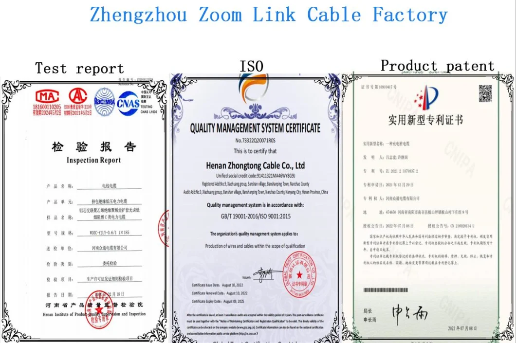 Factory Direct XLPE/PVC Insulated Electric Copper Wire Cable with ISO CCC Certificates (1.5mm 2.5mm 4.0mm 6.0mm 10mm 16mm 20mm)