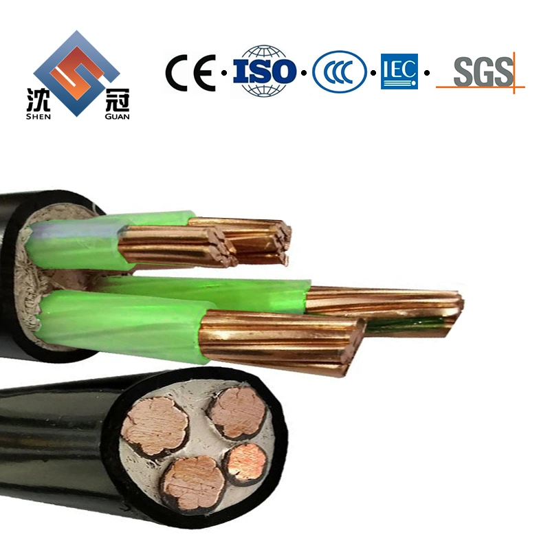 Shenguan Copper Power XLPE/PVC Insulated 4 Core 25mm 70mm 16mm Swa Armoured Electrical Low Voltage Power Cable Underground Cable