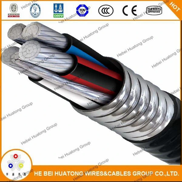 Teck 90 Armored Mc Power Cable PVC Jacketed Aluminum Multiconductor with Ground AC Electrical 600 Volt