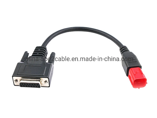 Factory Directly Supply OBD2 Female to Euro V Standard Motorbike 6p Cable for Motorbike Scanner Diagnostic Tool