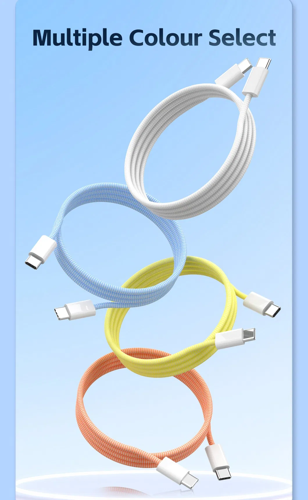 Wholesale Original 60W Braided USB 2.0 C-C Cable for iPhone 15 Fast Charging 3A Type C Cable Charge Line for iPhone 15 PRO Max