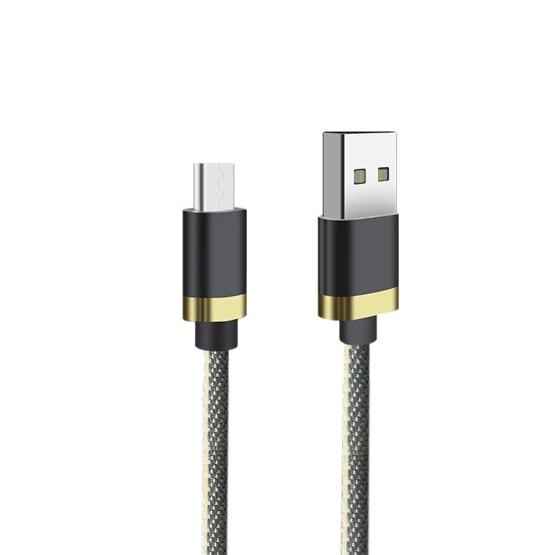 Best Seller 2.4A Fabric Braided Fine Copper Fast USB Charger Cable Micro Line Cable for