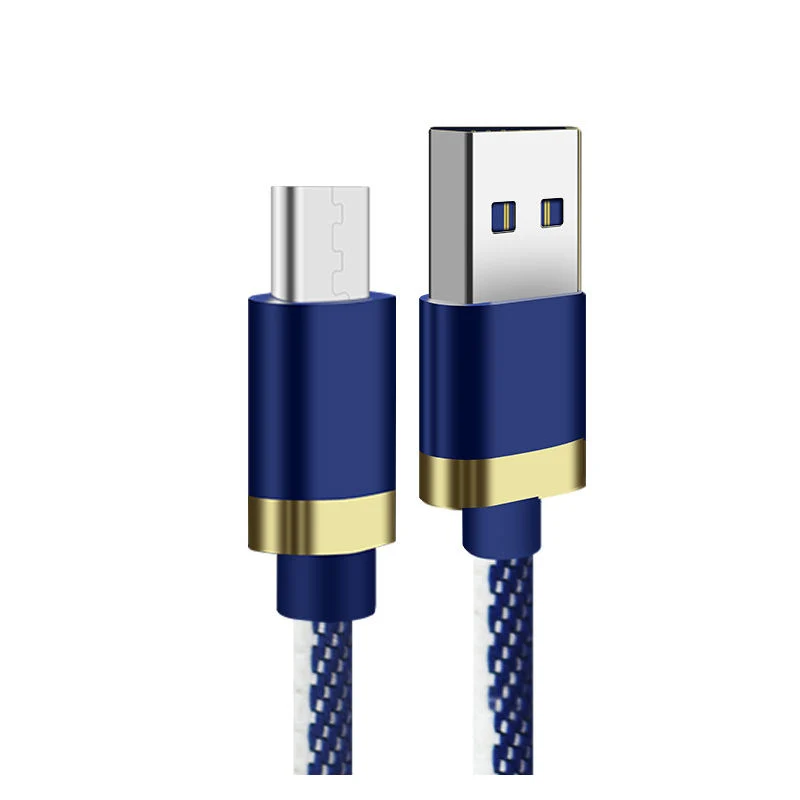 Best Seller 2.4A Fabric Braided Fine Copper Fast USB Charger Cable Micro Line Cable for