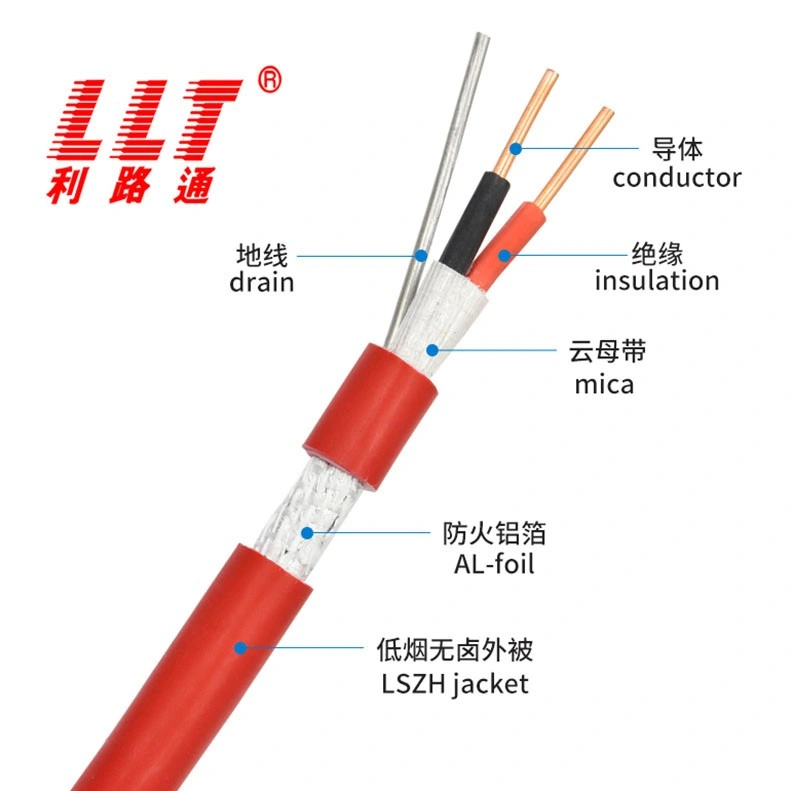 Made in China 2 Cores 1.5 mm Fire Resistant Cable Which Having Low Emission of Smoke and Corrosive Gases When Affected by Fire with 2 Hour Fire Rated