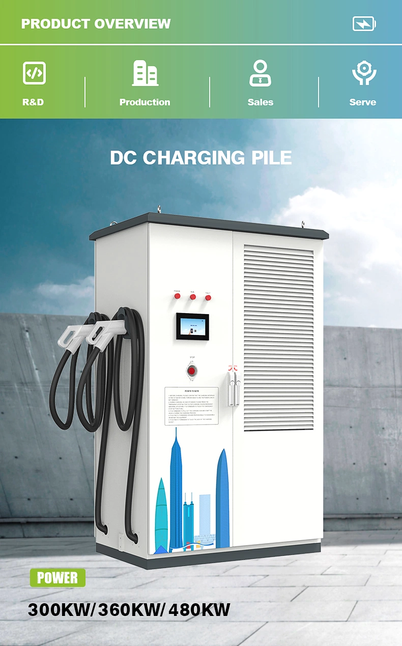 360kw DC Charging Station Ground-Mounted Type EV Charger Super Fast Electric Vehicle Charging Pile CCS2 Car Battery Charger CE ISO RoHS Power Supply Ocpp1.6j