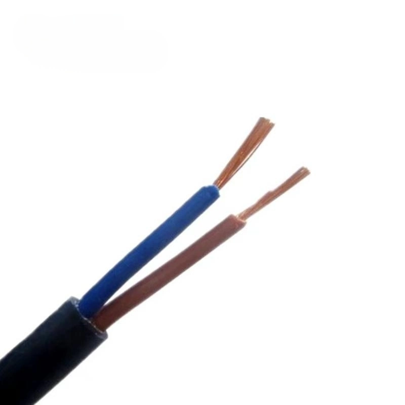 Copper Core PVC Insulation and Sheath Flat Flexible Wire Cable Cord Rvv H05VV-F 2*0.75mm, 2*1.5mm2, 2*1mm, 2*2.5mm, 2*4mm; 2*6mm Electric Wire