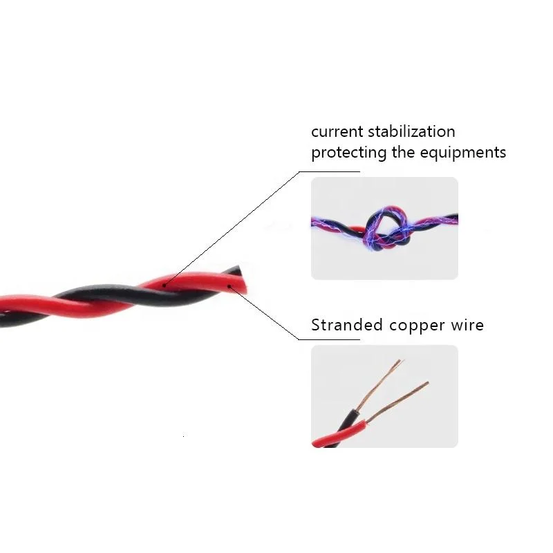 300/500V 450/750V Rvs 4 6 10 mm PVC 2 Cores Twisted Pair Cable