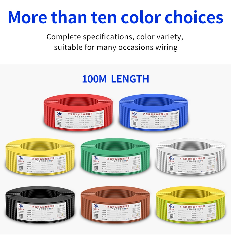 House Electric Cables 2 mm PVC Insulated Electric Cable 500mm2 Power Cable Colour Coded Electrical Wire