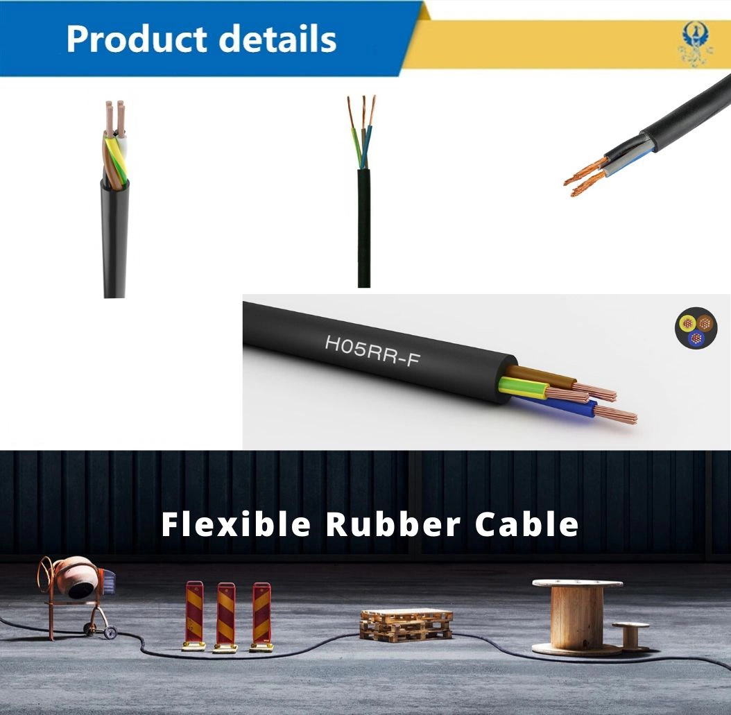 Flexible Rubber Cable H05rr-F 2g 3G 0.75mm-1.5mm SAA Standard Epr Insulation CPE Sheath Control Electric Cable Coaxial Wire Cable
