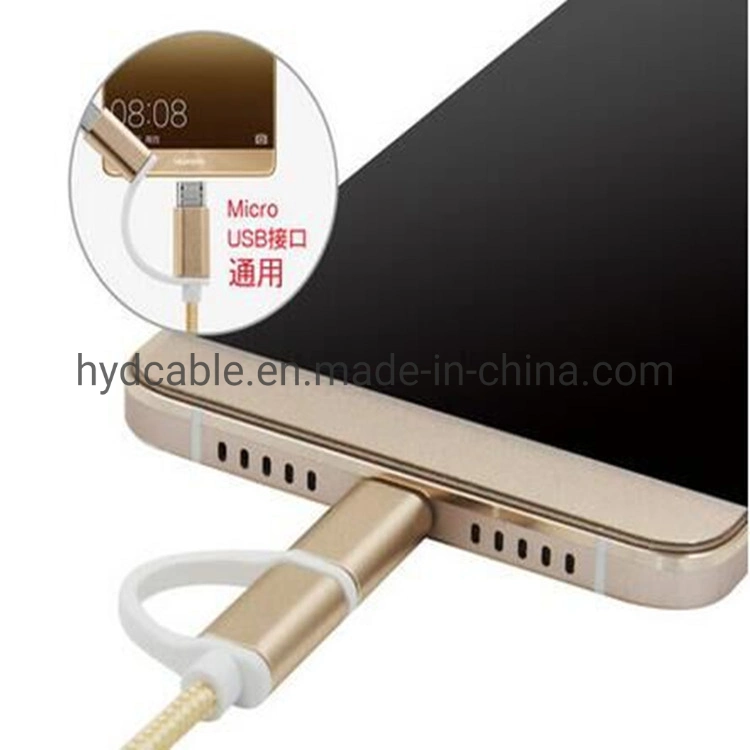 Hot Selling Strong Braided Micro USB Type for iPhone Lighting Type C Cable 3 in 1