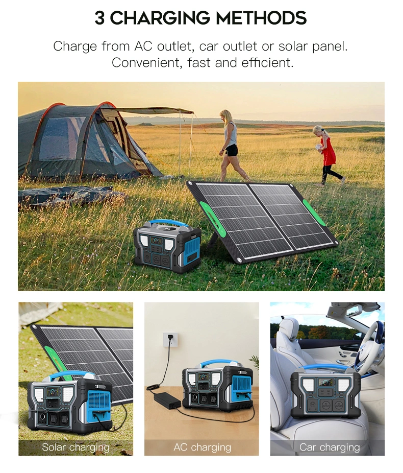 Camping New Energy Storage Electric Car Outdoor Banks Solar Supply Charging Mobile Portable Power