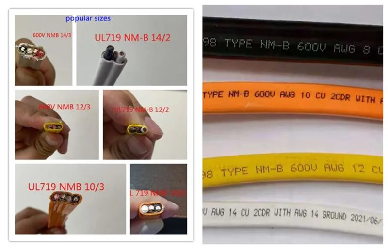 14/2 14/3 12/3 8/3 6/3 Wg 100 Wire 100FT Yellow 10/2 10/3 12/2 NMB Nonmetallic Sheathed Cable