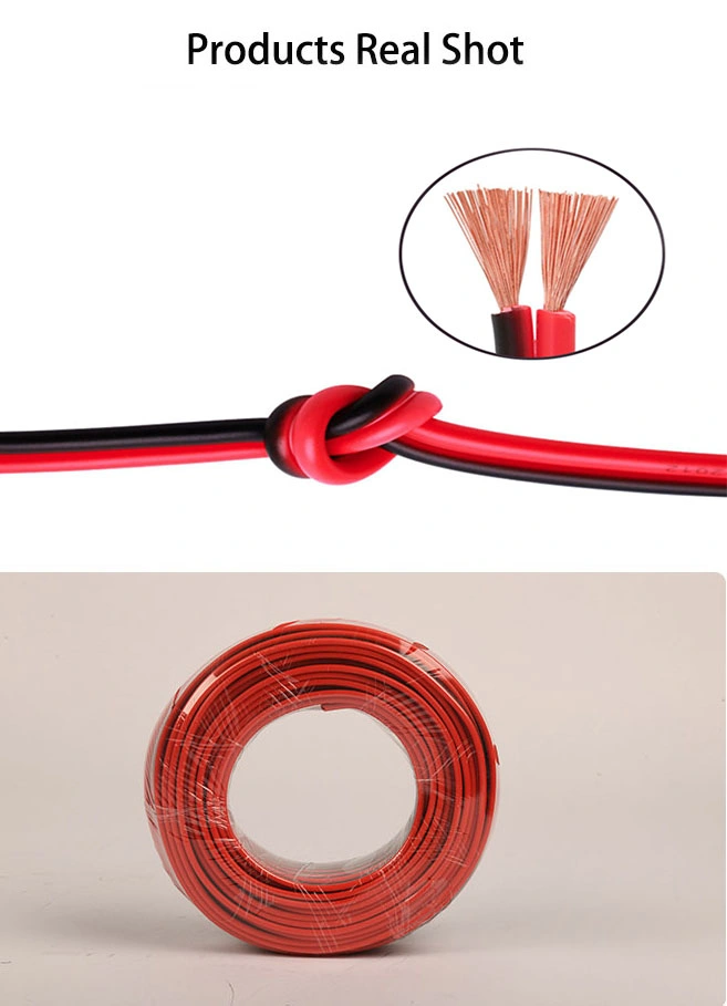 Rvb Red and Black Parallel Wire 2 Core Electronic Wire 0.75 /1 /2.5 Square Pure Copper Core Speaker Monitoring Power Cable