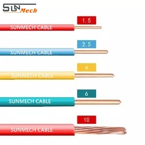 Electric Cable 1.0mm 1.5mm 2.5mm 4.0mm 6.0mm 2X1.5mm 2X2.5mm 2X4mm Flexible Cable Single Insulated Bare Copper Electric Wire