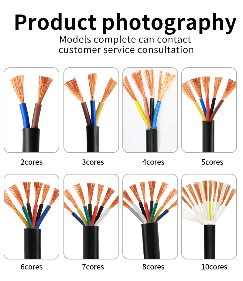 Minzan Electrical Cable 3 X 2.5mm2 1.5 mm 1 mm 0.75mm 0.75 mm 0.5mm Rvv 5X6mm2 Electrical Cable