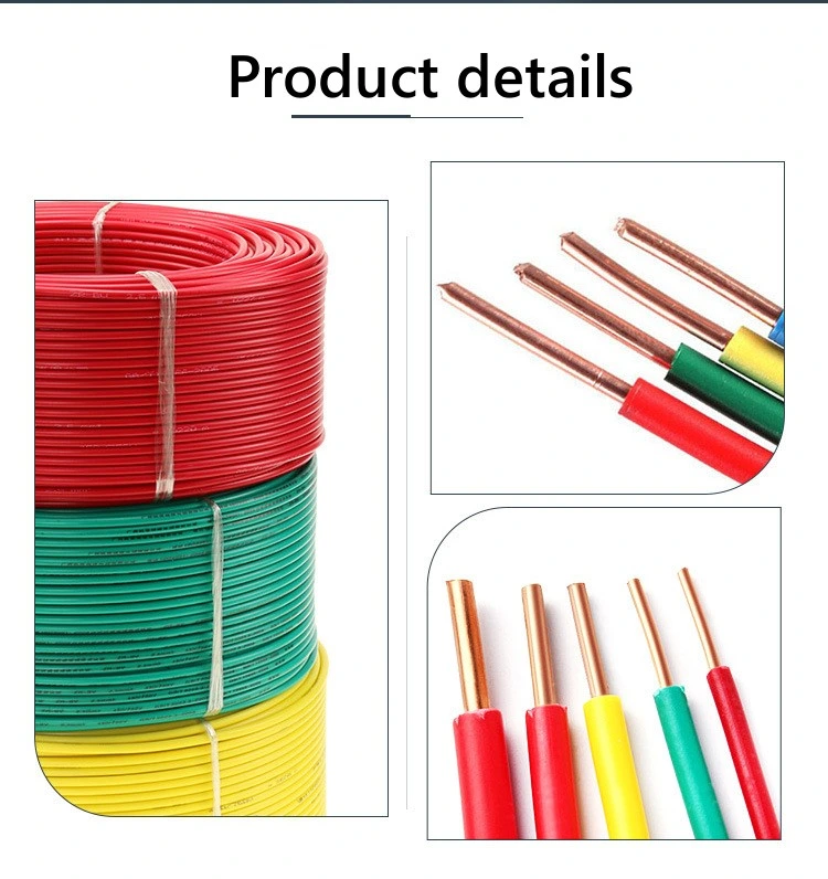 BV Electrical Wire Cable 1.5mm 2.5mm -16mm with Single Core PVC Insulated