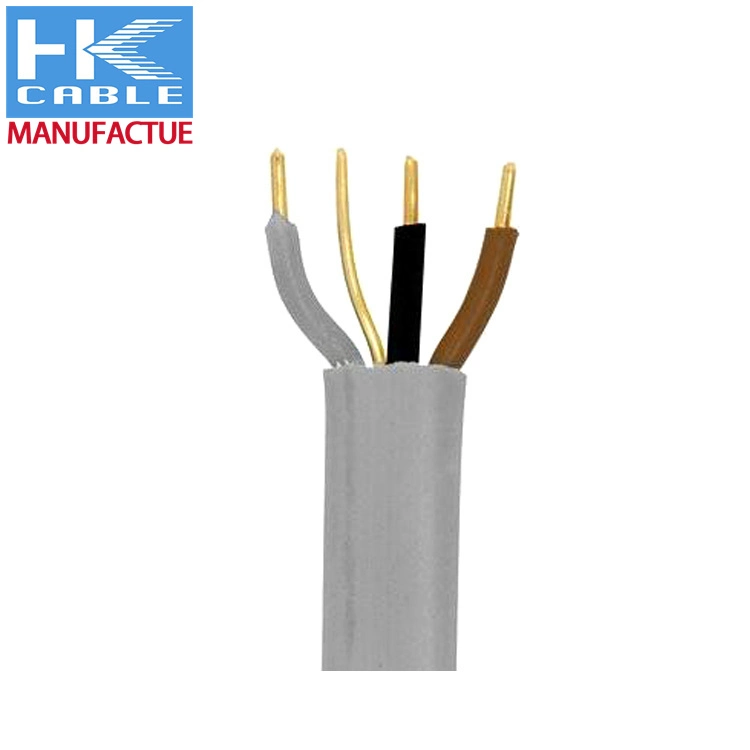 PVC Copper Cable Grey Plastic 6242y Flat Insulated Heating Solid Twin and Earth 2.5 mm Heating Wire