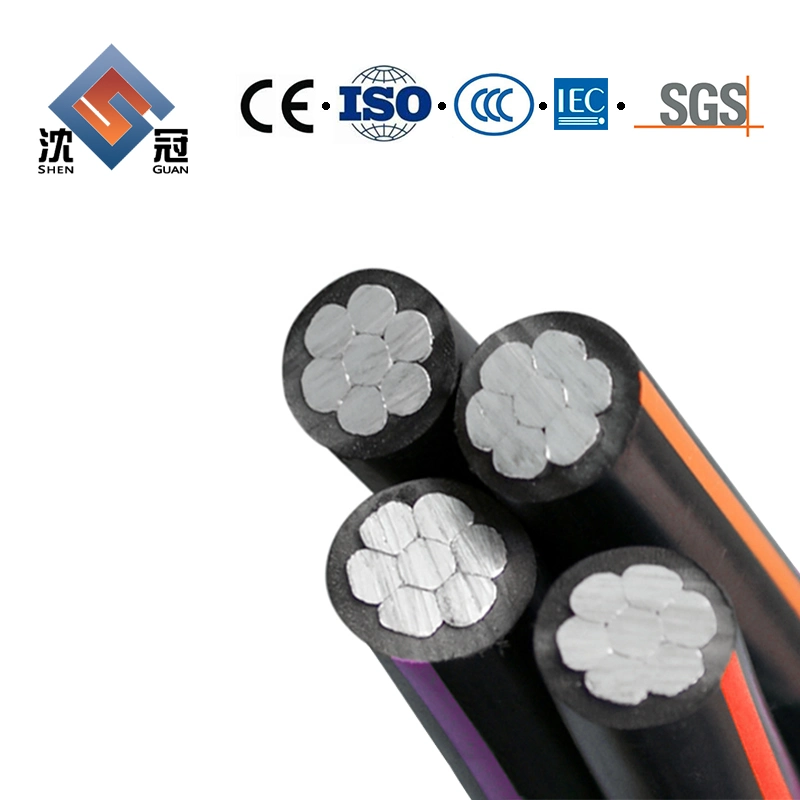 Shenguan 10 mm 35 mm 50mm Triplex Wire Aerial Bundled Power Cable Price 3 Phase Aluminium Overhead ABC Electrical Cables Control Cable Electric Cable Wire Cable